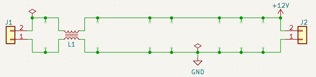 The same test as the prior but this time with the common mode choke on the board.